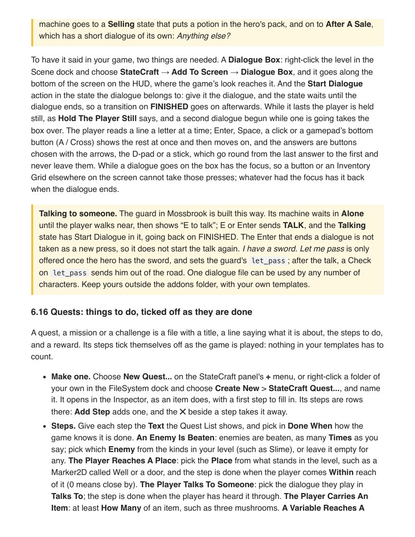 The manual: tips and warnings in the margin